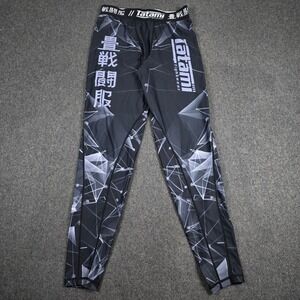 Tatami Fightwear Spats Mens Large Black Geometric Kanji Compression Leggings